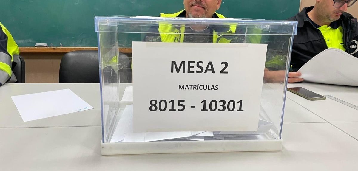 Votaciones en Acerinox el pasado 2024 e1750081001630 - Acerinox Palmones vuelve a elegir comité: cinco sindicatos en 'competición' Acerinox Palmones vuelve a elegir comité: cinco sindicatos en ‘competición’